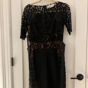 Anthropologie black sheath dress, size 2